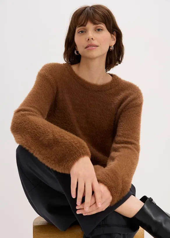 Genser i pusete stil, bonprix