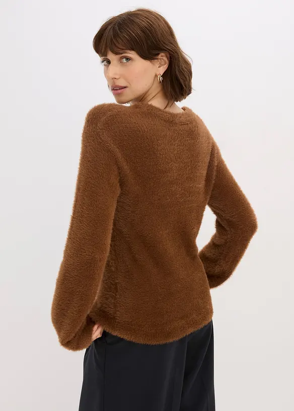 Genser i pusete stil, bonprix