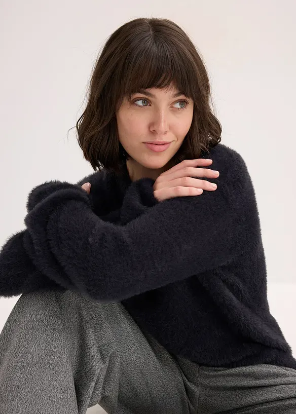 Genser i pusete stil, bonprix