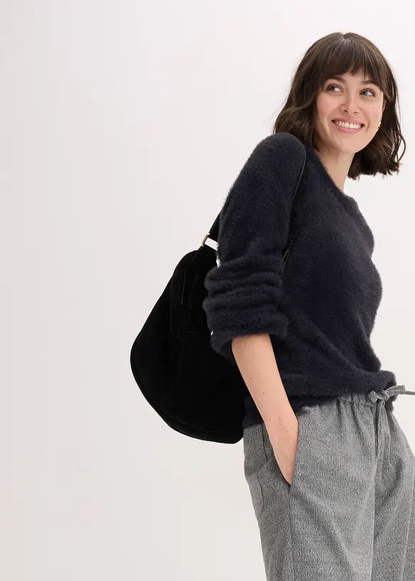 Genser i pusete stil, bonprix