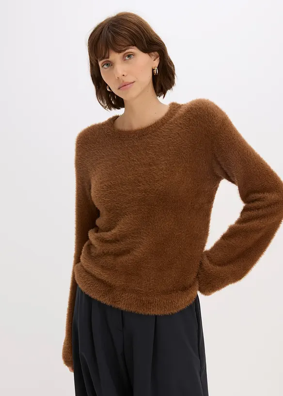 Genser i pusete stil, bonprix