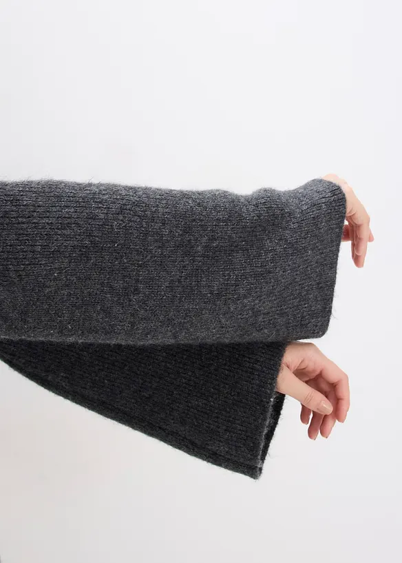 Kort, strikket kjole med ull, bonprix