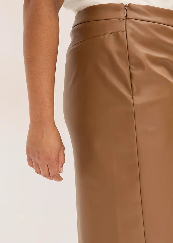 Blyantskjørt i skinnimitasjon, bonprix