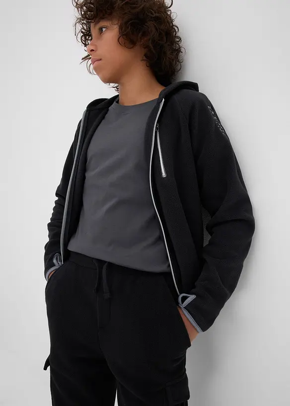 Fleece-cargobukse, Regular Fit, bonprix