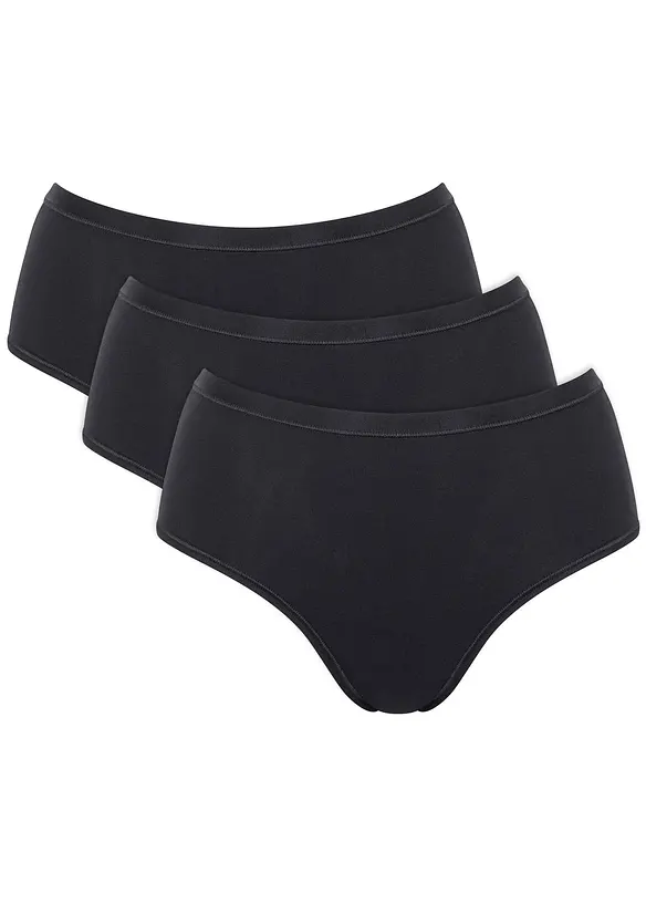 GO Daily Cotton Truse med høy midje (3-pack), Sloggi