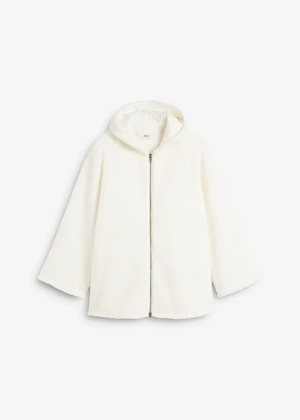 Teddy-fleecejakke i A-fasong med splitter i siden, bonprix