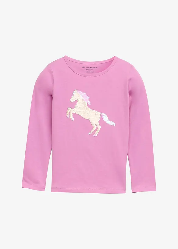 Langermet topp fra Tom Tailor av 100% bomull, Tom Tailor