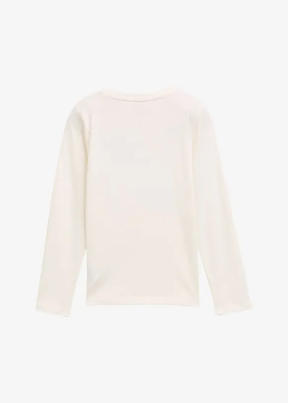 Langermet topp fra Tom Tailor av 100% bomull, Tom Tailor