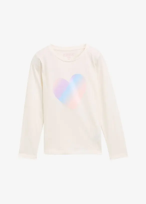 Langermet topp fra Tom Tailor av 100% bomull, Tom Tailor