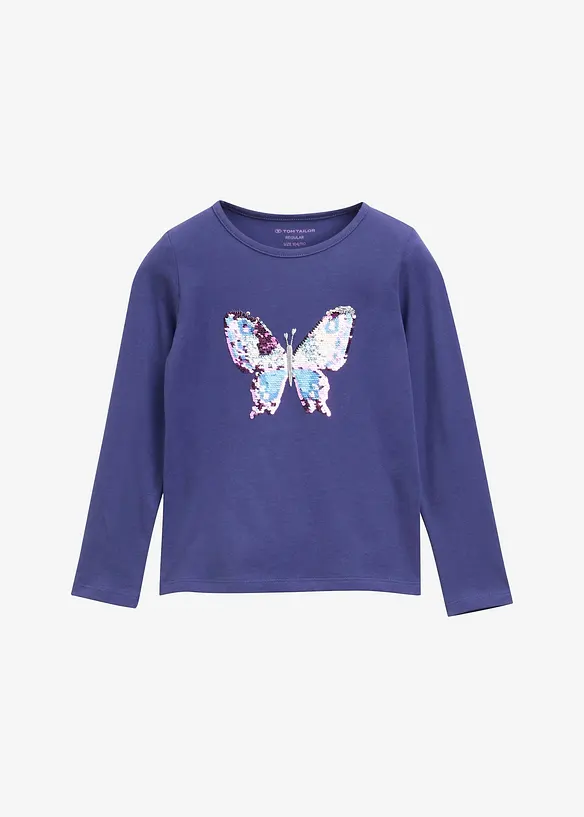 Tom Tailor langermet T-skjorte i ren bomull, Tom Tailor