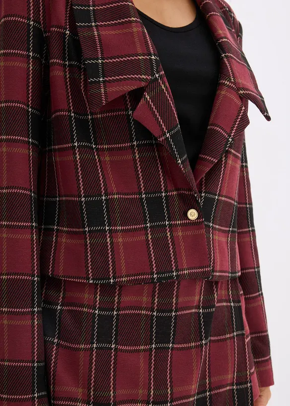 Kort blazer med smykkeknapp, bonprix