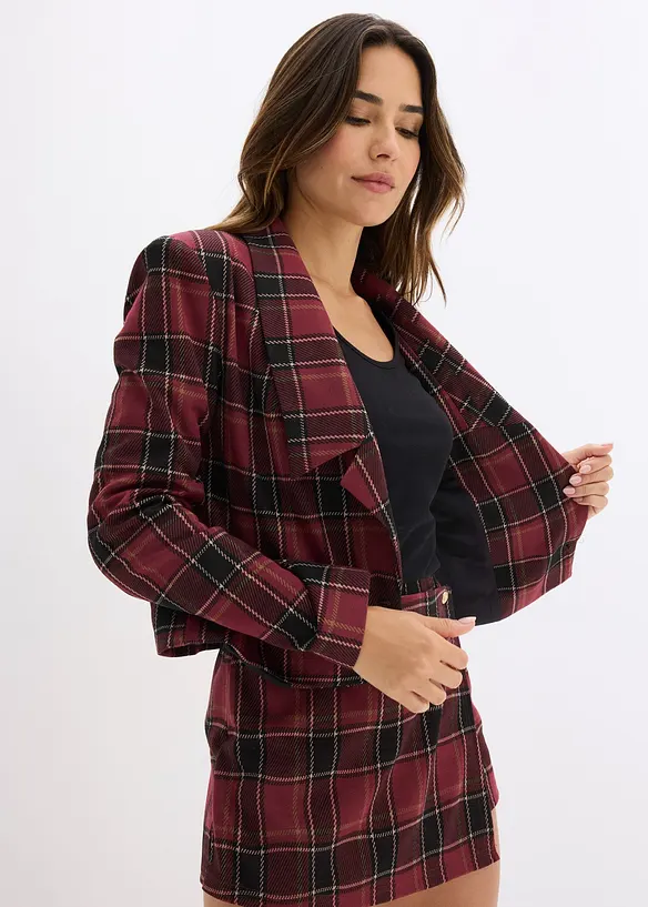 Kort blazer med smykkeknapp, bonprix