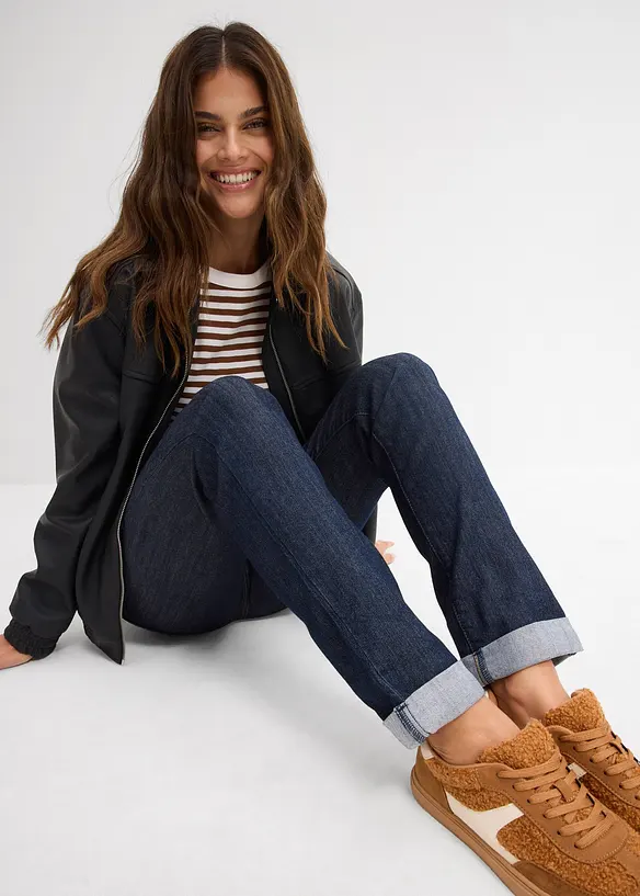 Straight-jeans Mid Waist, Stretch, bonprix