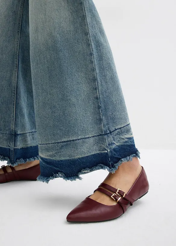 Wide leg-jeans, Mid Waist, bonprix
