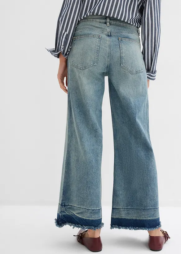 Wide leg-jeans, Mid Waist, bonprix