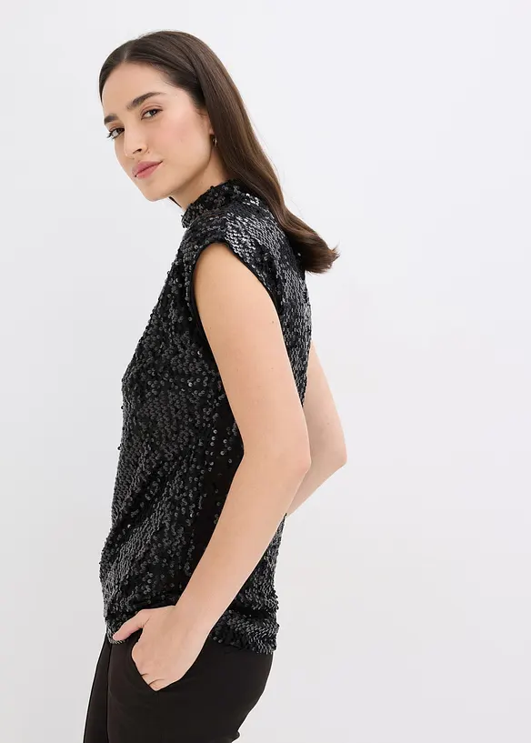 Jumpsuit med paljetter, bonprix