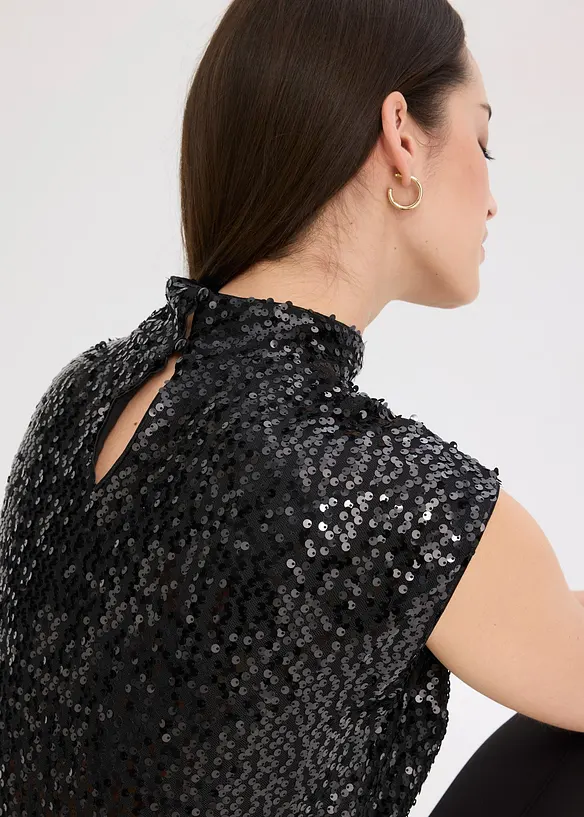 Jumpsuit med paljetter, bonprix