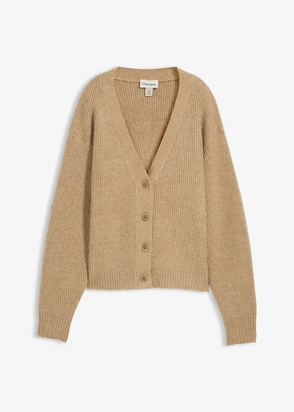 Ribbestrikket cardigan, bonprix