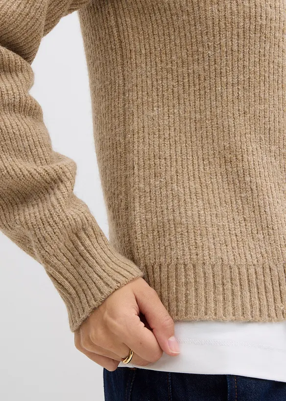 Ribbestrikket cardigan, bonprix