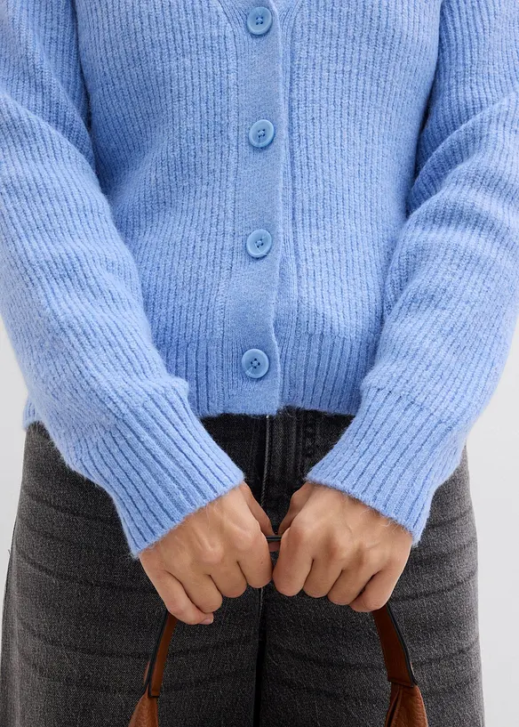 Ribbestrikket cardigan, bonprix