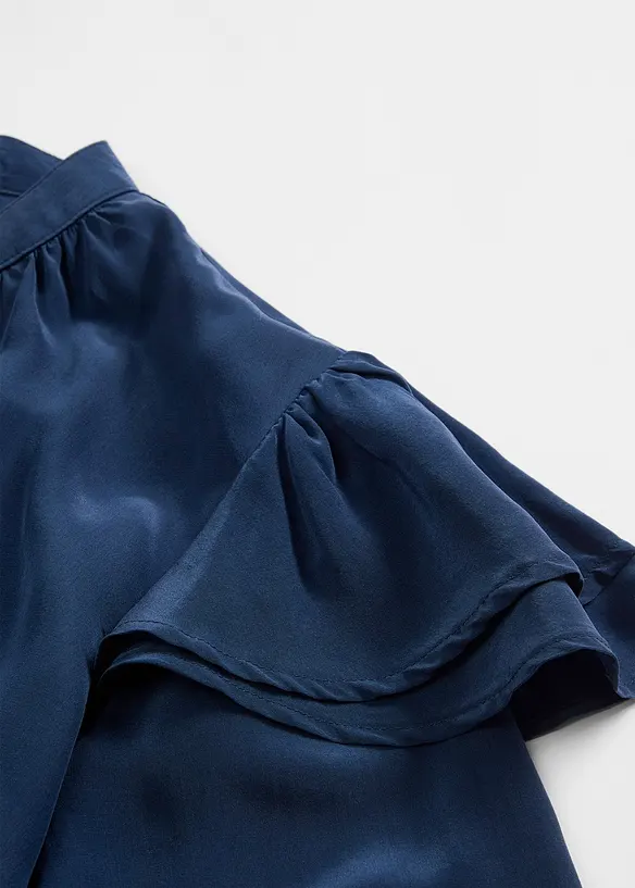 Bluse med silkeandel, bonprix
