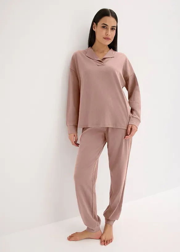 Loungewear-kosedress i myk bomull, oversized, bonprix