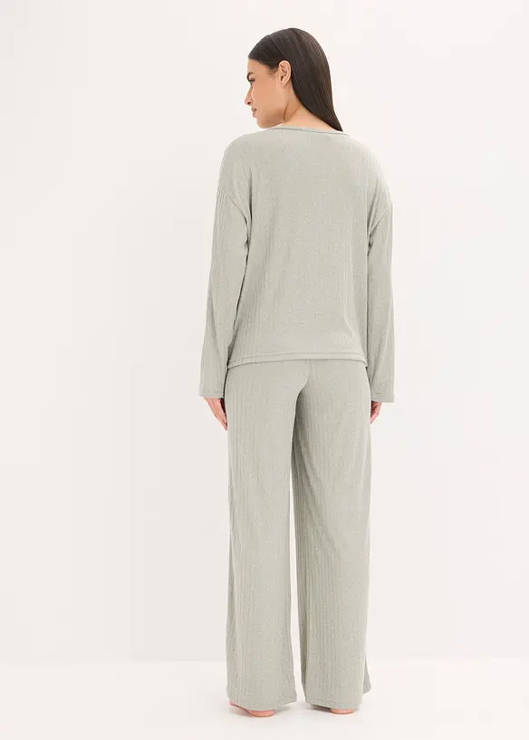 Pyjamas av myk pointelle-jersey, bonprix