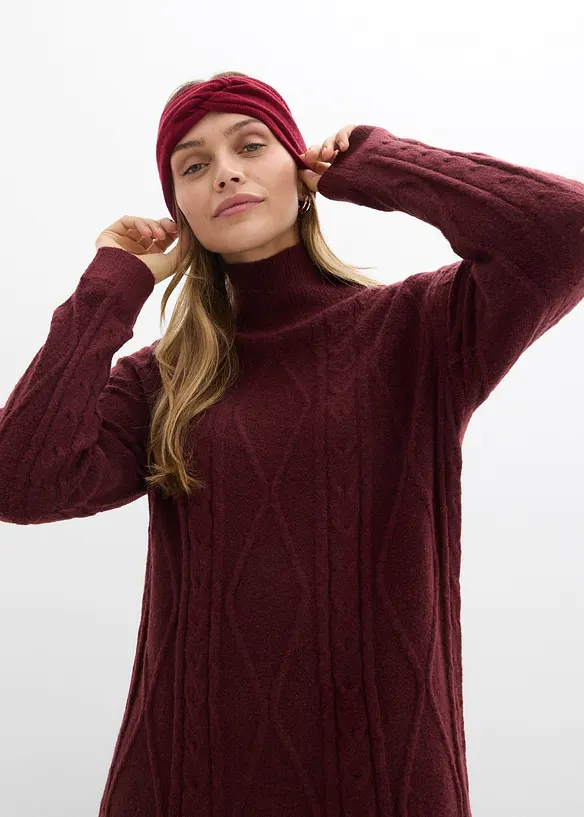 Kabelstrikket kjole, bonprix