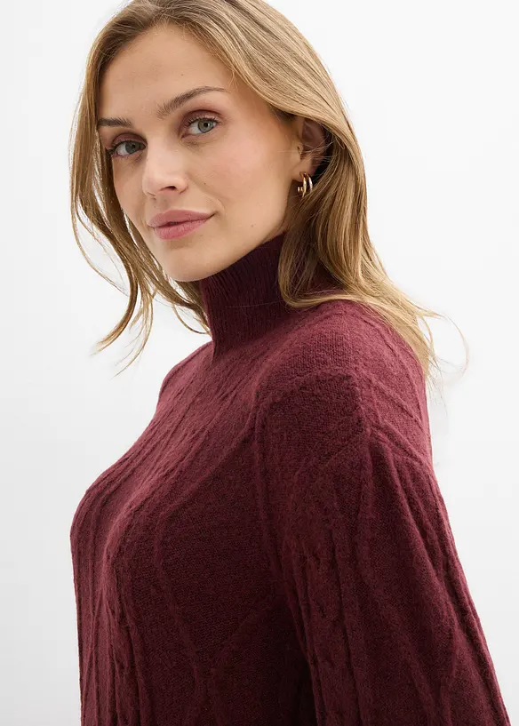 Kabelstrikket kjole, bonprix