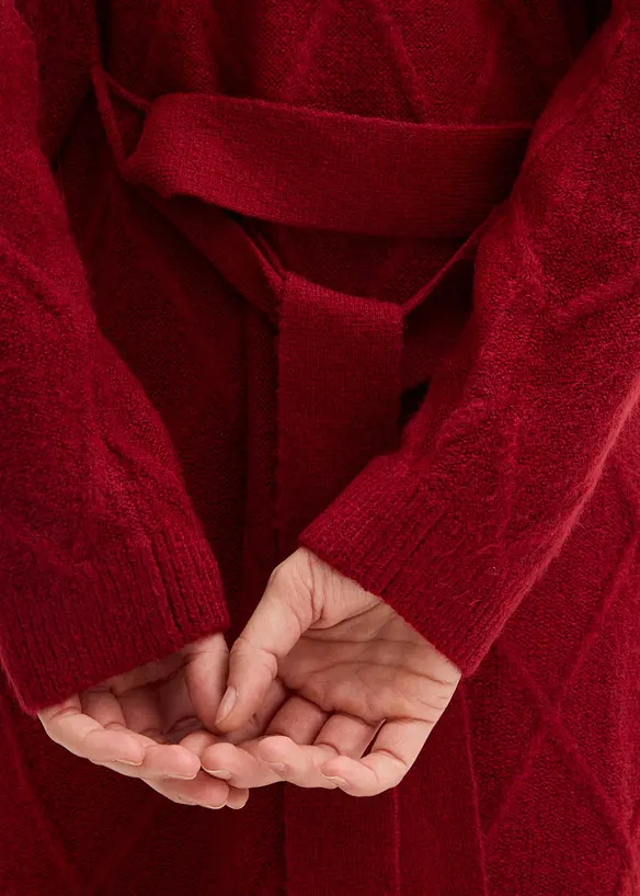 Kabelstrikket coatigan, bonprix