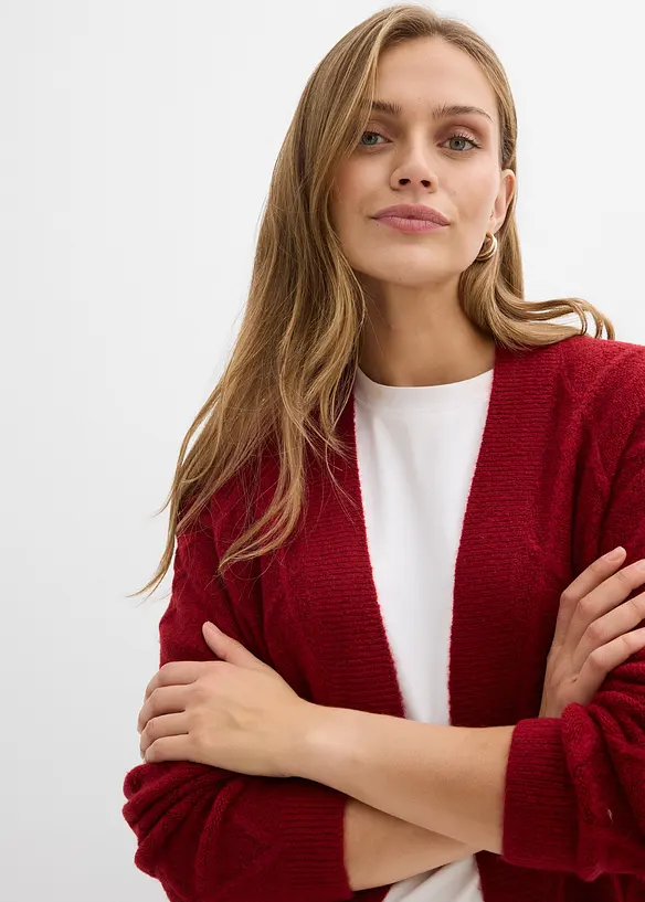 Kabelstrikket coatigan, bonprix