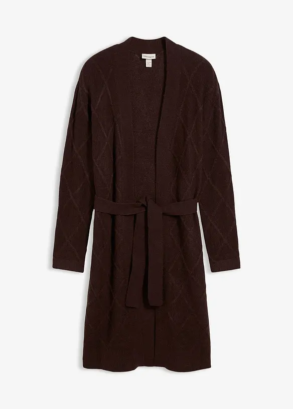 Kabelstrikket coatigan, bonprix