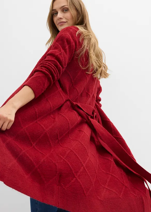 Kabelstrikket coatigan, bonprix