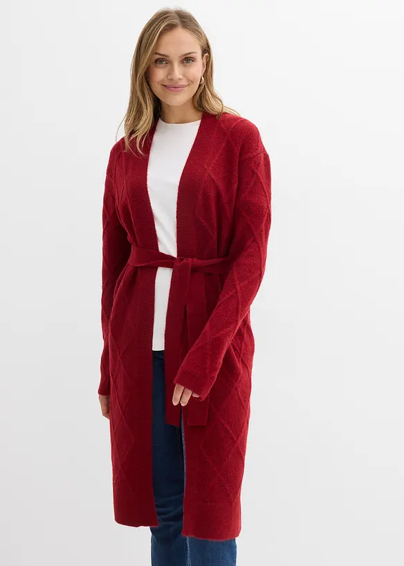 Kabelstrikket coatigan, bonprix