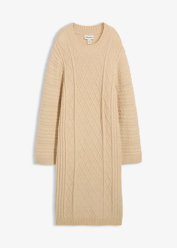 Strikket midikjole, bonprix