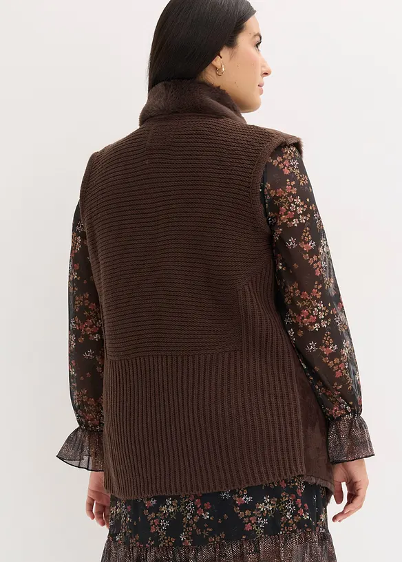 Vest i fuskepels, bonprix