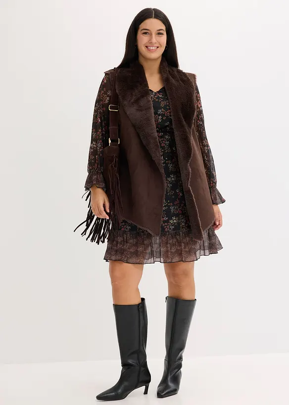 Vest i fuskepels, bonprix