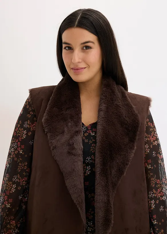 Vest i fuskepels, bonprix