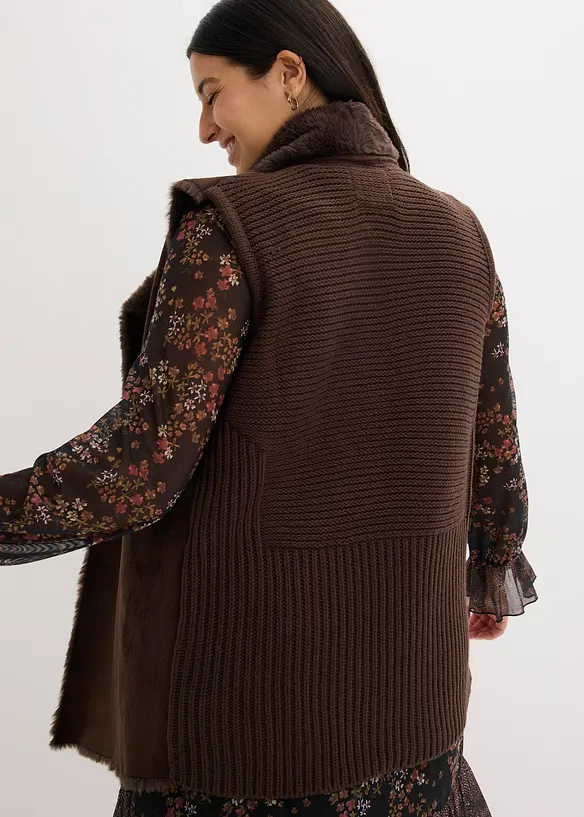 Vest i fuskepels, bonprix