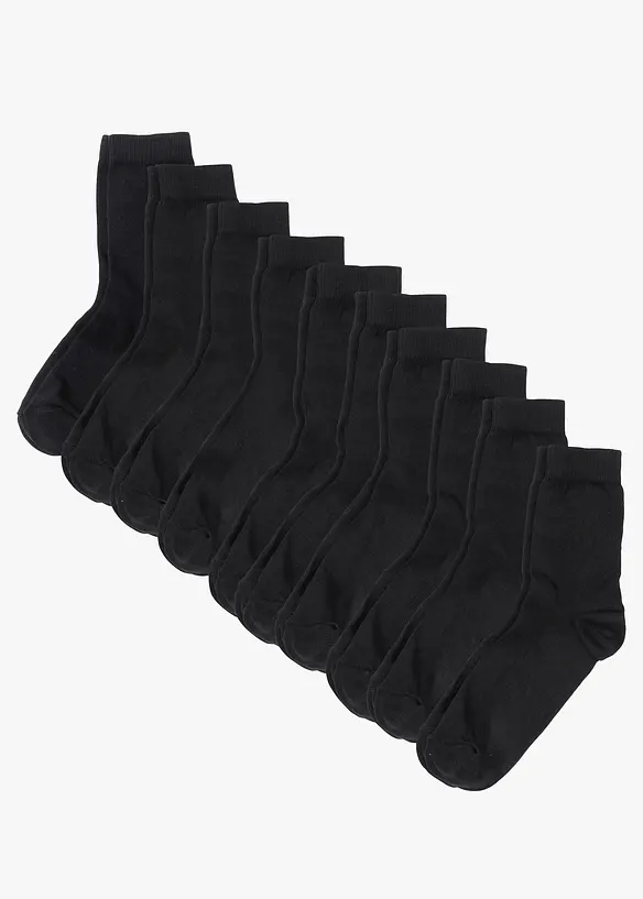 Sokker med økologisk bomull (10-pack), bonprix