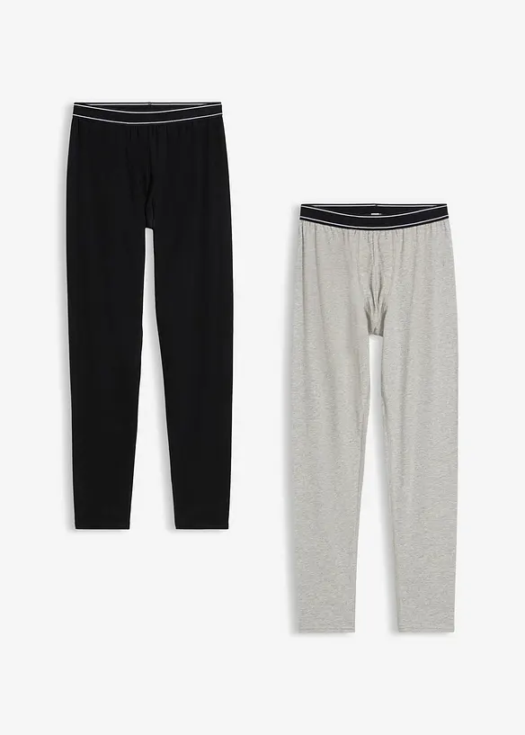 Lang underbukse med myk, økologisk bomull (2-pack), bonprix