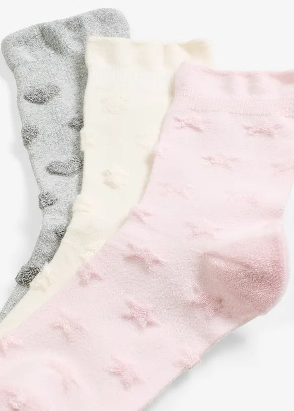 Kosesokker med kanter som ikke trykker (3-pack), soft toych, bonprix