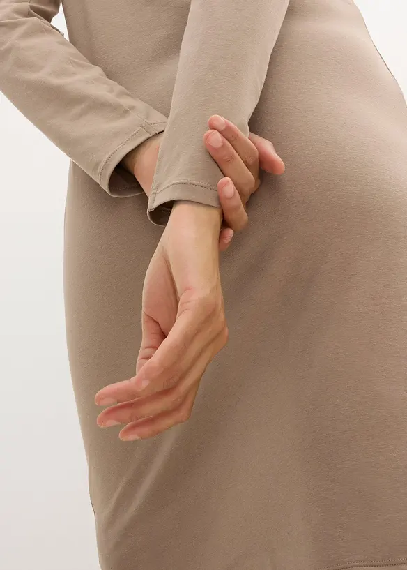 Jerseykjole med V-hals (2-pack), bonprix