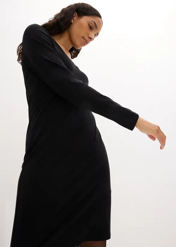 Jerseykjole med V-hals (2-pack), bonprix