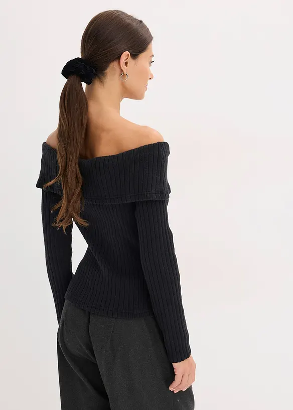 Ribbet genser, bonprix