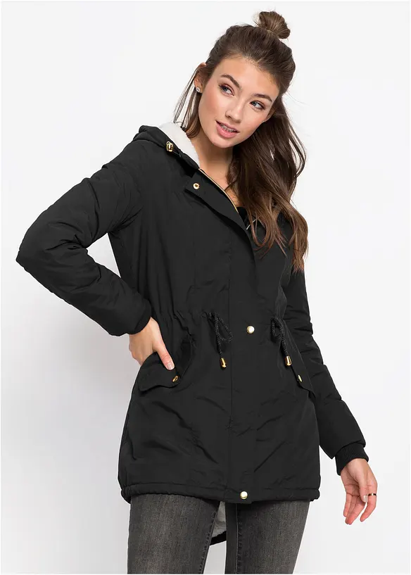 Parkas med pilefleece, bonprix