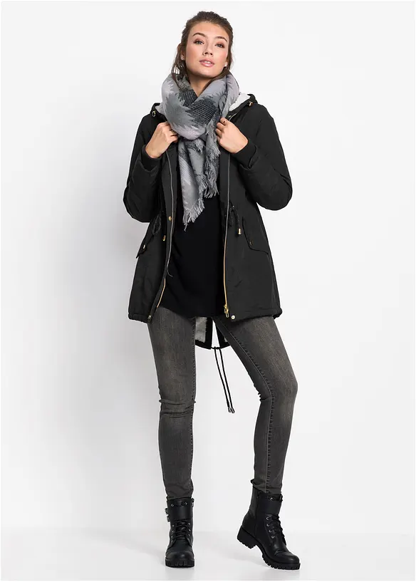 Parkas med pilefleece, bonprix