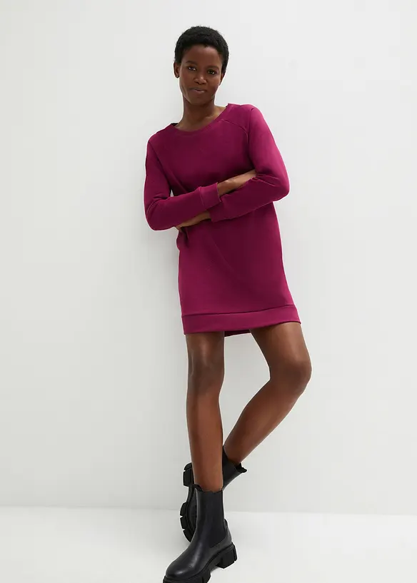 Sweatshirtkjole i myk frottè, bonprix