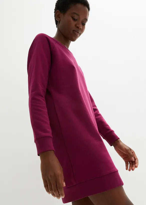 Sweatshirtkjole i myk frottè, bonprix
