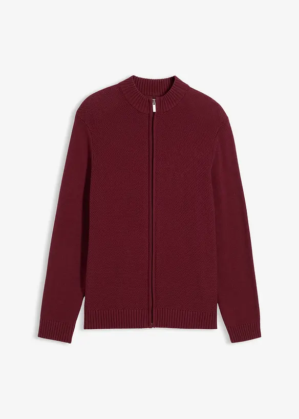 Finstrikket cardigan i 100% bomull, bonprix